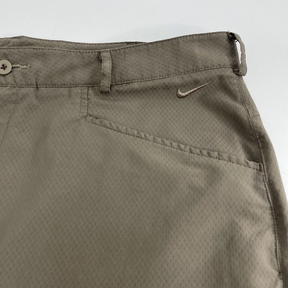 Nike Mens Pants 36x32 Tan Golf Dri Fit Performance Flat Front Vented Ankle Zip